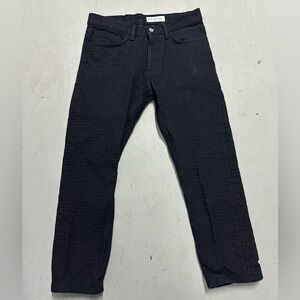 Gustin California Slim Fit Pants Men's 30x25 Black Sashiko Textured #212